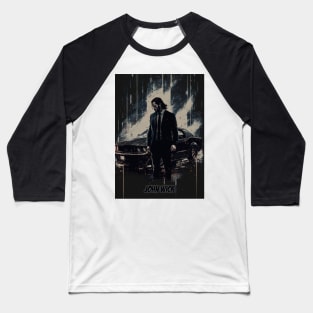 John Wick illustration Baseball T-Shirt